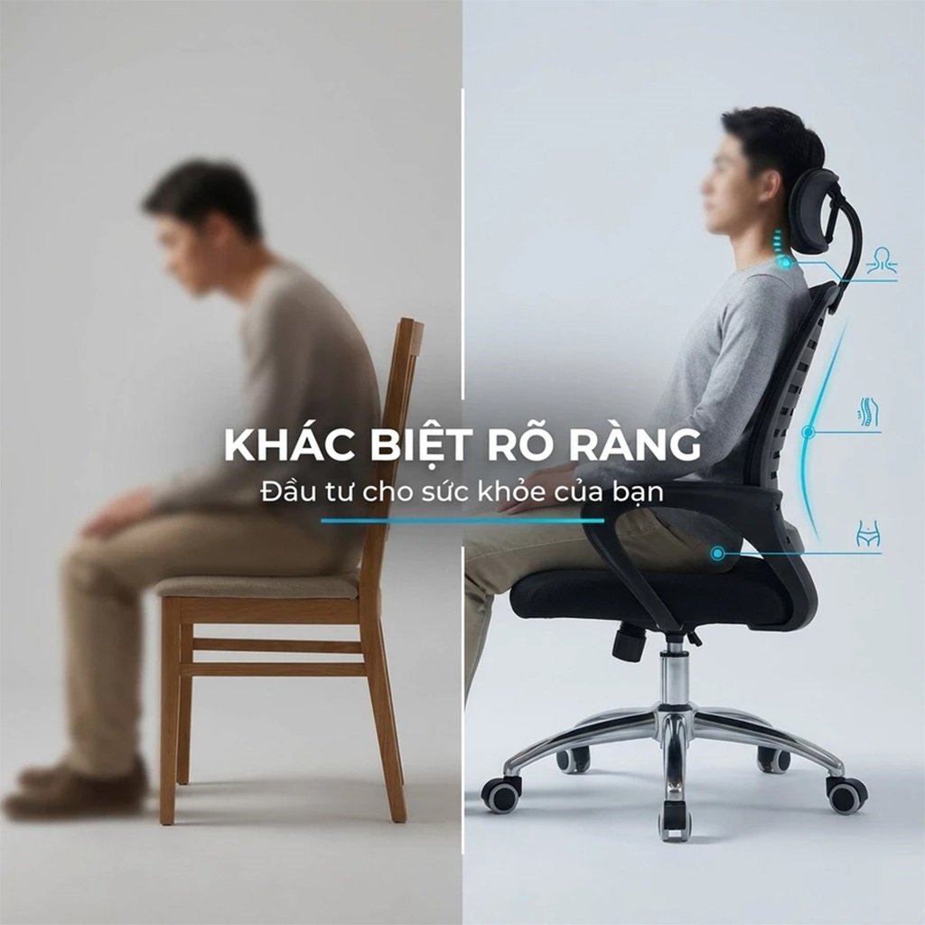 Ghế Lưới Xoay Văn Phòng Hiện Đại