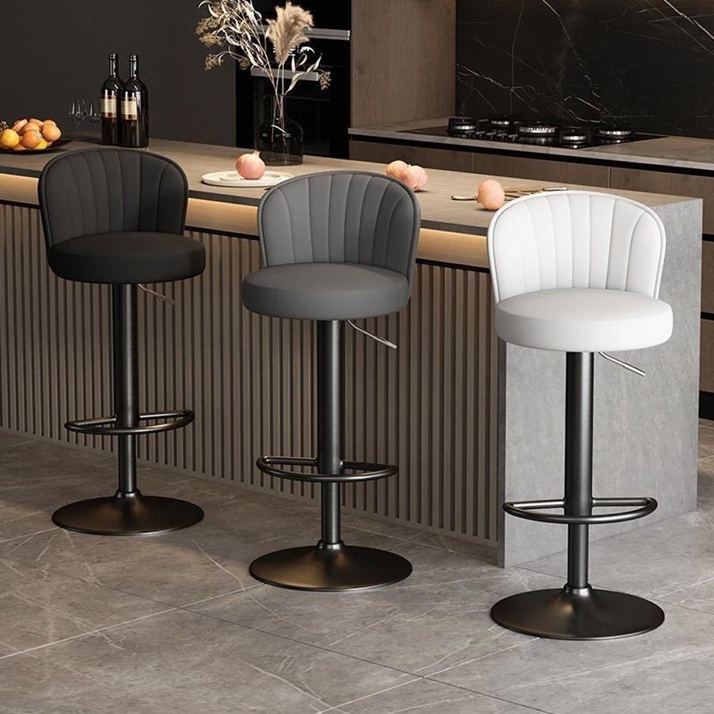 Ghế Quầy Bar Nệm Da Nâng Hạ Chiều Cao