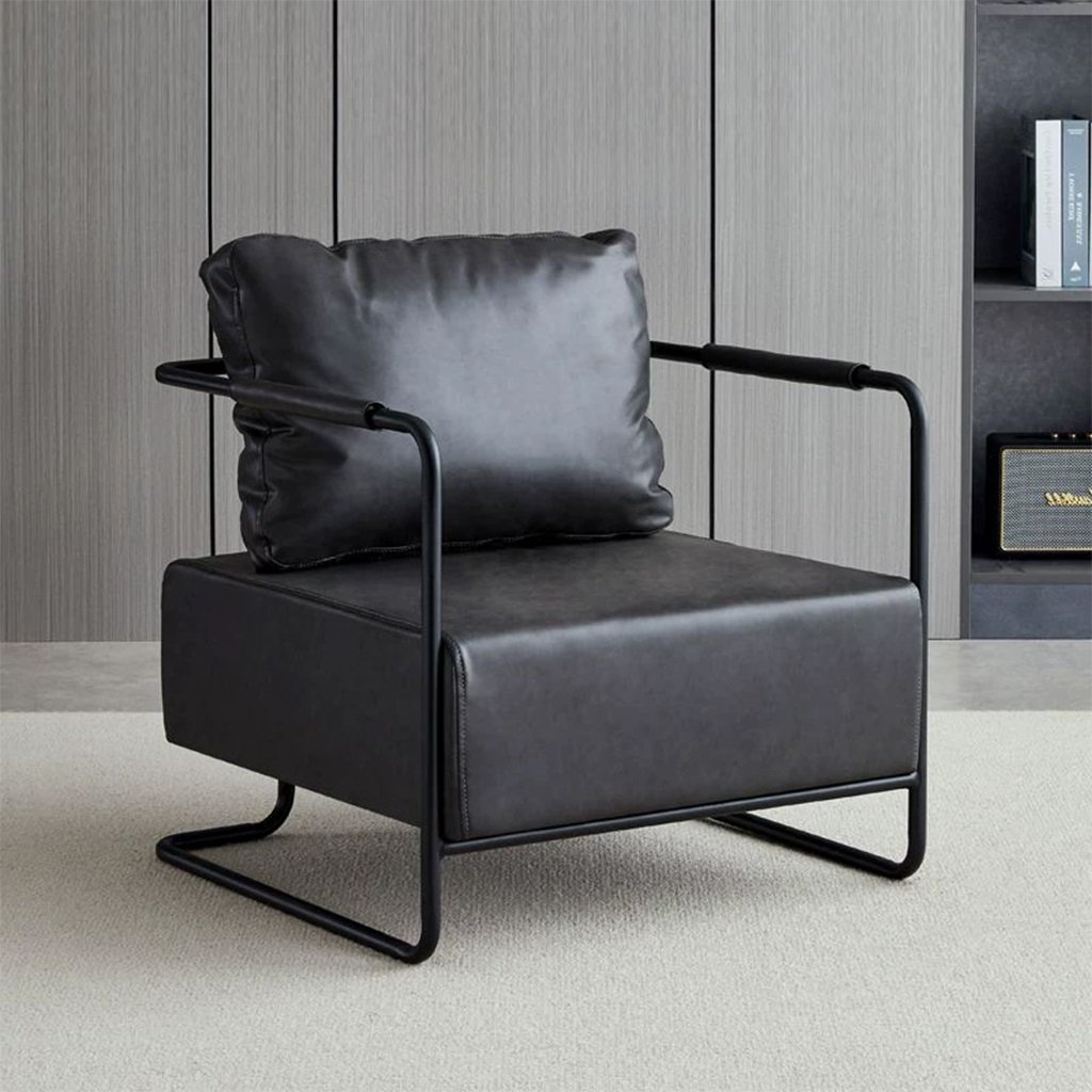 Ghế Sofa Cafe Nệm Da Khung Sắt Phong Cách Retro