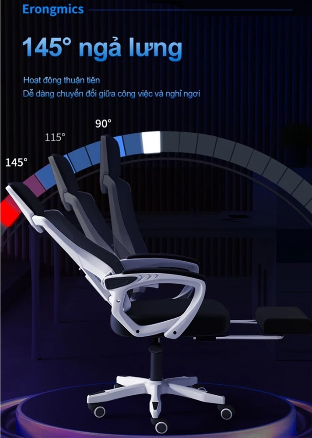 Ghế Xoay Văn Phòng Công Thái Học Brthory