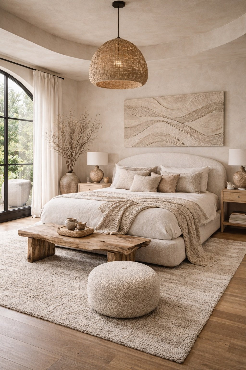 Nội thất phòng ngủ phong cách Organic Modern