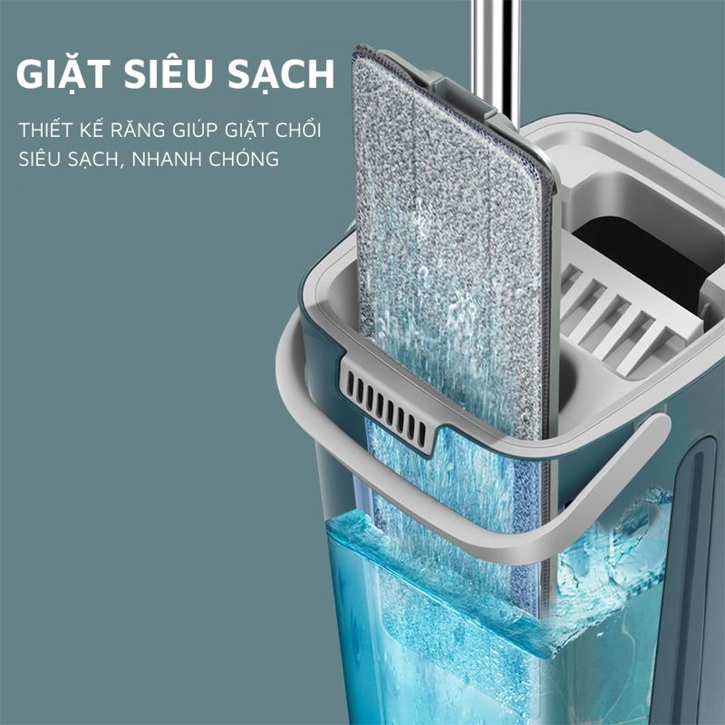 Cây lau nhà từ vắt thông minh 2 ngăn