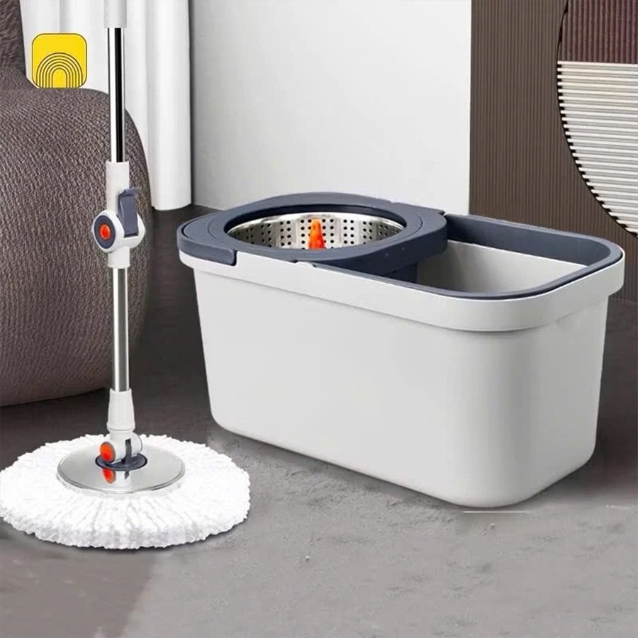 Bộ Cây Lau Nhà Xoay 360 Độ Kèm Thùng Vắt Inox