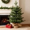 Cây Thông Noel Mini Để Bàn Đế Bọc Vải Bố