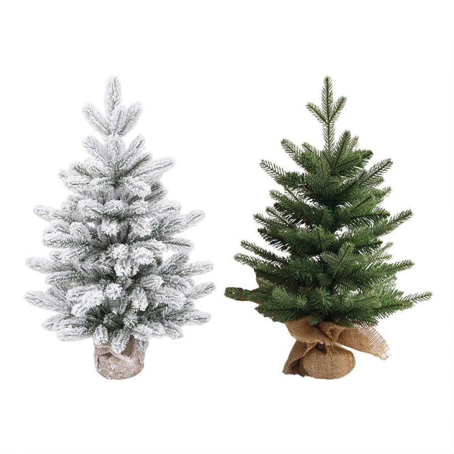 Cây Thông Noel Mini Phủ Tuyết Trắng Để Bàn