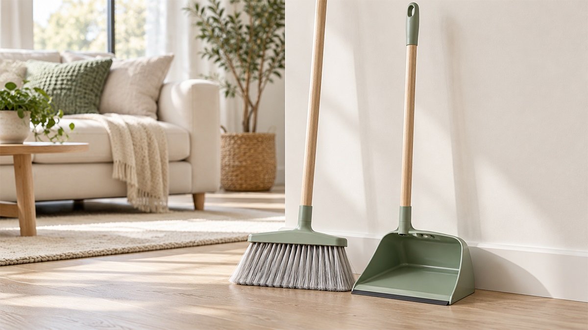 Chổi quét nhà và hót rác – xử lý nhanh rác khô