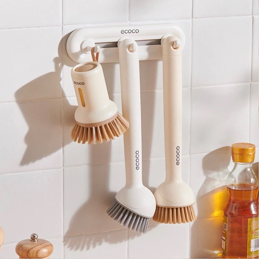 Cọ Rửa Xoong Nồi ECOCO Tích Hợp Bình Đựng Nước Rửa Chén