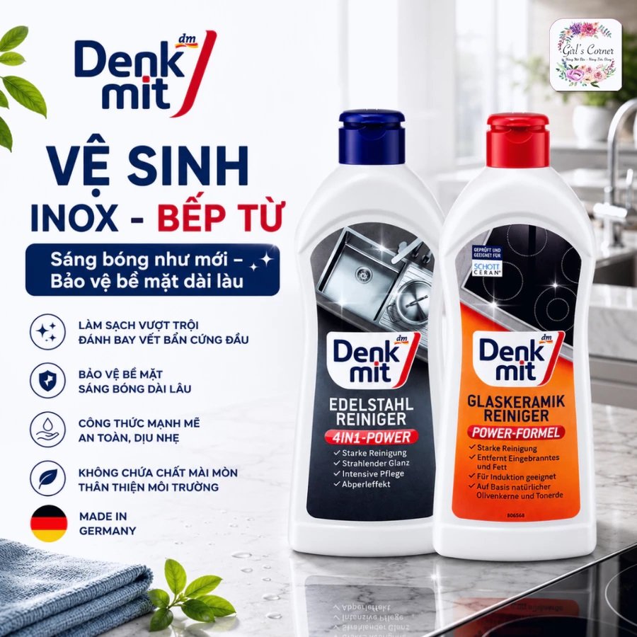 Dung Dịch Vệ Sinh Bếp Từ Và Inox Denkmit 300ml