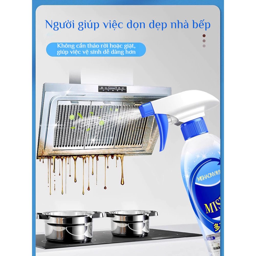 Dung Dịch Xịt Tẩy Dầu Mỡ Nhà Bếp – Vệ Sinh Bếp Gas Và Máy Hút Mùi