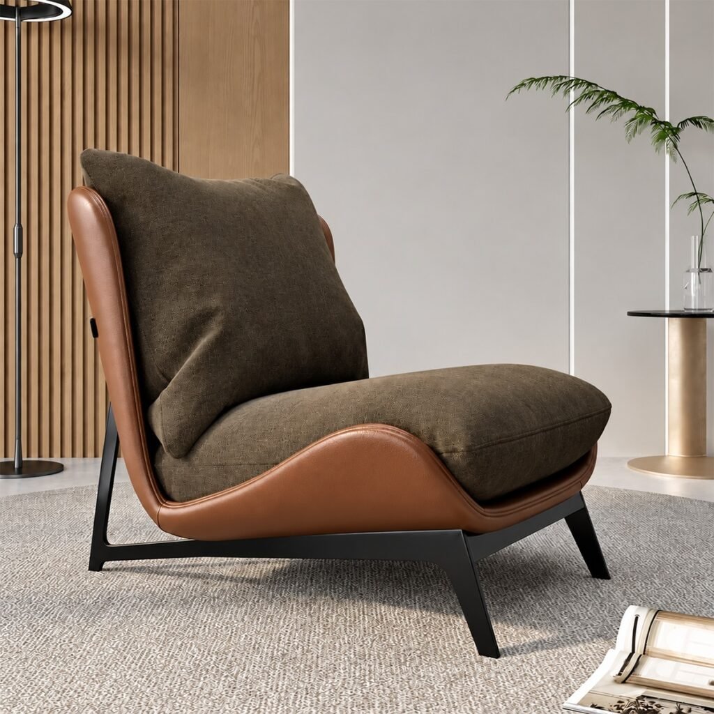 Ghế Sofa Đơn Thư Giãn Nệm Dày Phong Cách Hiện Đại FN0110